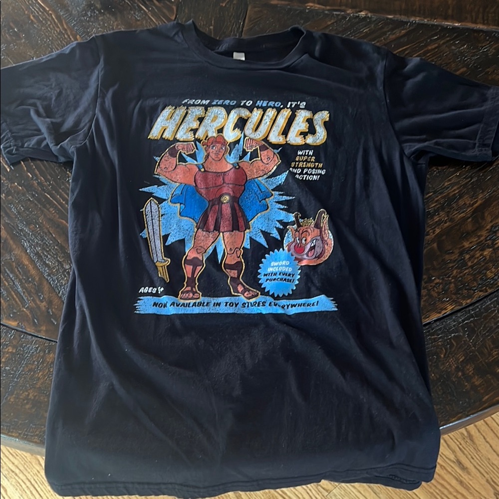 Hercules Disney Black Graphic Tee